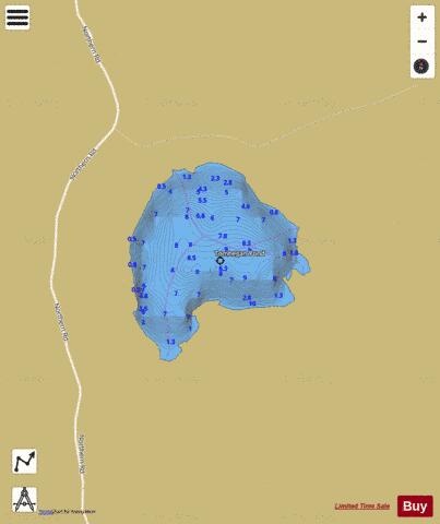 Tomhegan Pond depth contour Map - i-Boating App