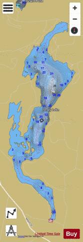Torsey Lake depth contour Map - i-Boating App