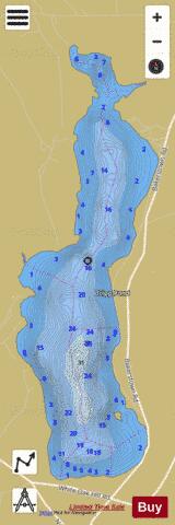 Tripp Pond depth contour Map - i-Boating App