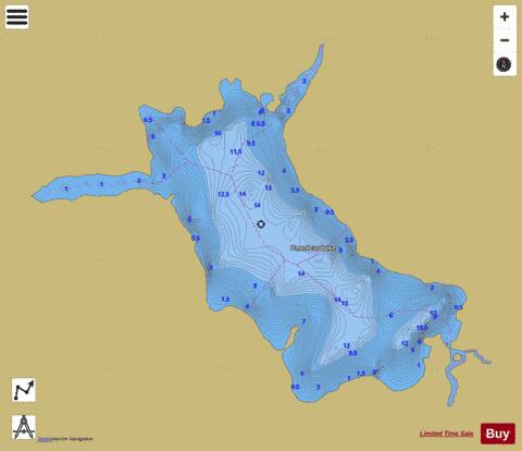 Umcolcus Lake depth contour Map - i-Boating App