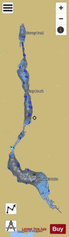 Umsaskis Lake depth contour Map - i-Boating App