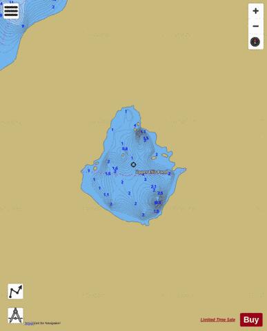Upper Ellis Pond depth contour Map - i-Boating App