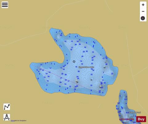 Upper Sabao Lake depth contour Map - i-Boating App