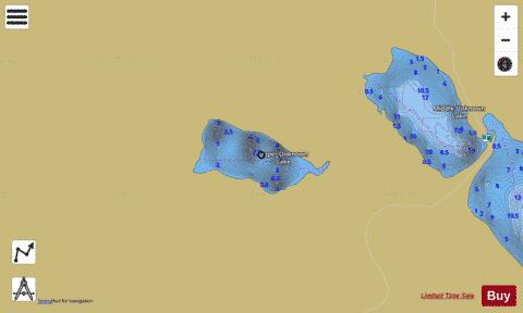 Upper Unknown Lake depth contour Map - i-Boating App