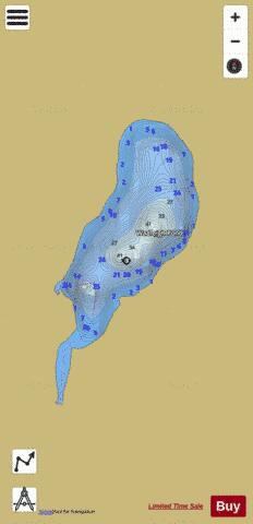 Wadleigh Pond depth contour Map - i-Boating App