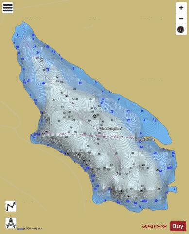 West Carry Pond depth contour Map - i-Boating App