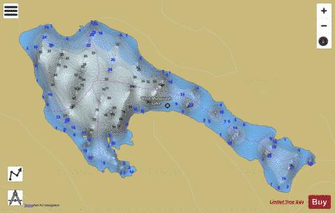 West Musquash Lake depth contour Map - i-Boating App