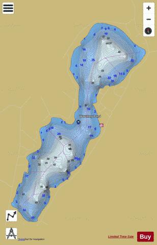 Worthley Pond depth contour Map - i-Boating App