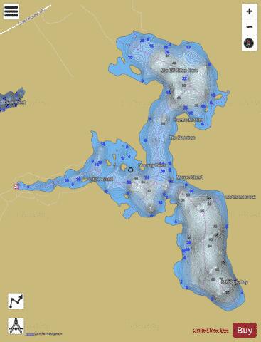 The Narrows depth contour Map - i-Boating App