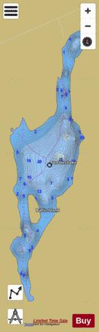 Barrows Lake depth contour Map - i-Boating App