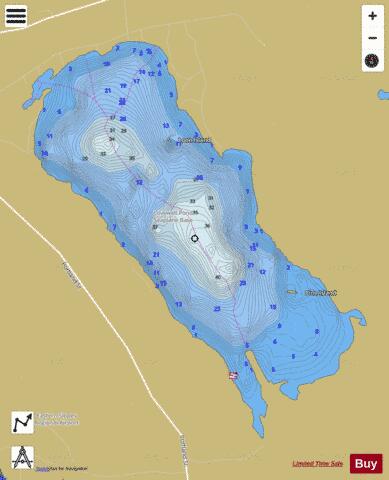 Lovewell Pond depth contour Map - i-Boating App