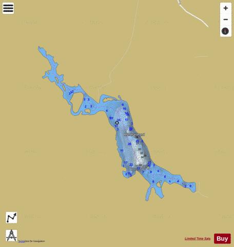 Marshall Pond depth contour Map - i-Boating App