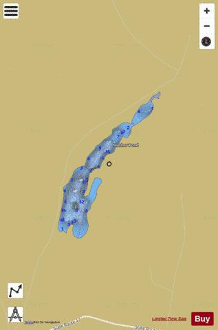 Mosher Pond depth contour Map - i-Boating App