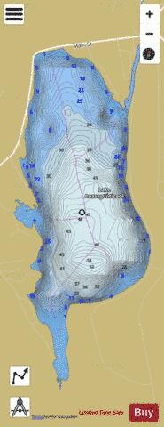 Lake Anasagunticook depth contour Map - i-Boating App