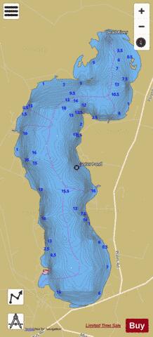 Custer Pond depth contour Map - i-Boating App