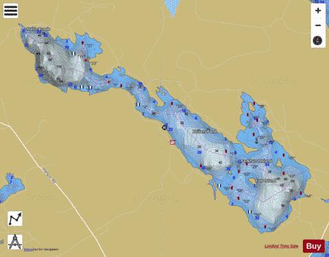 Keisers Pond depth contour Map - i-Boating App
