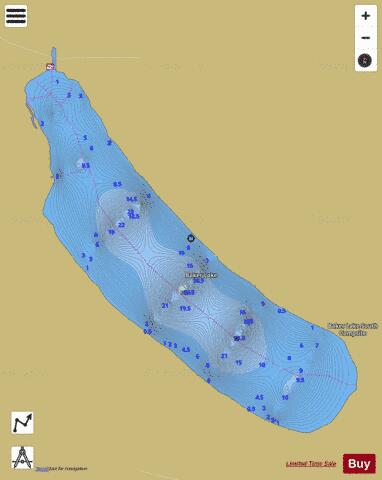 Baker Lake depth contour Map - i-Boating App