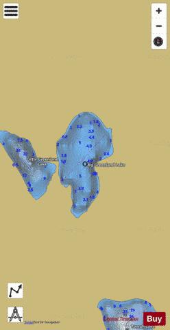 Big Greenland Lake depth contour Map - i-Boating App