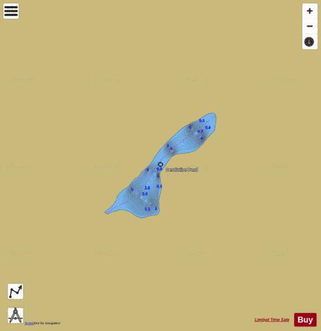 Desolation Pond depth contour Map - i-Boating App