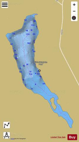 Fifth Saint John Pond depth contour Map - i-Boating App