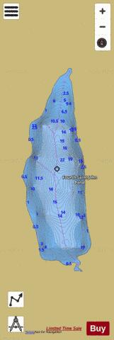 Fourth Saint John Pond depth contour Map - i-Boating App
