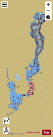 Kezar Lake depth contour Map - i-Boating App