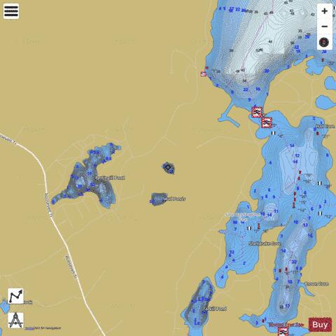 Little Mud Pond depth contour Map - i-Boating App