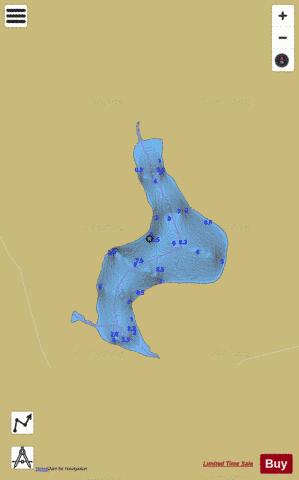 Luther Pond depth contour Map - i-Boating App