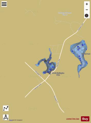 North Limington Reservoir depth contour Map - i-Boating App