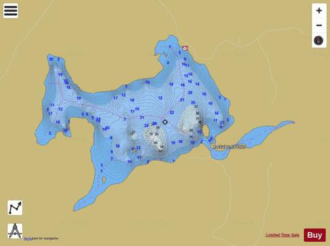 Rockabema Lake depth contour Map - i-Boating App