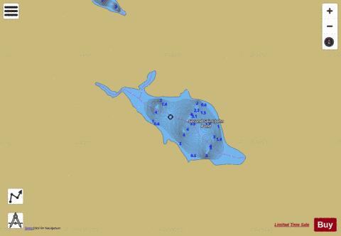 Second Saint John Pond depth contour Map - i-Boating App