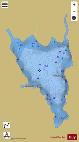 Skitacook Lake depth contour Map - i-Boating App