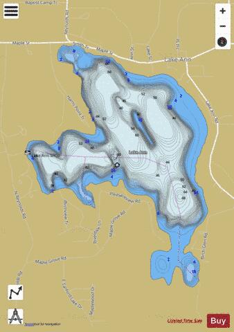 Ann, Lake depth contour Map - i-Boating App