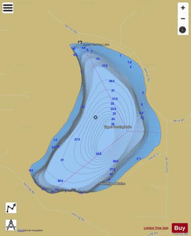 Upper Herring Lake depth contour Map - i-Boating App