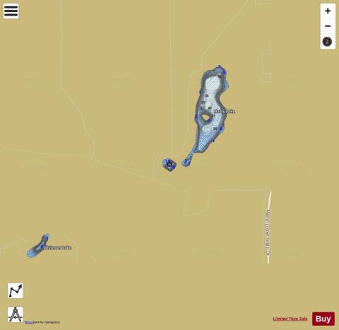 Harts Lake depth contour Map - i-Boating App