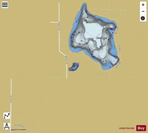 Birch Lake Mill Pond depth contour Map - i-Boating App