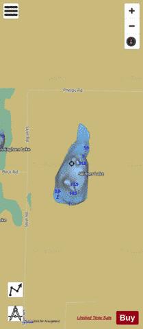 Skinner Lake depth contour Map - i-Boating App