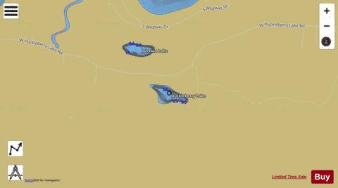 Huckleberry Lake depth contour Map - i-Boating App