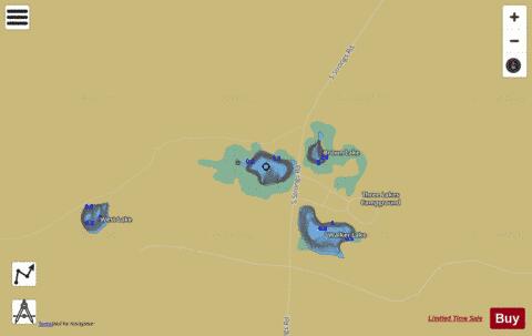 Whitmarsh Lake depth contour Map - i-Boating App