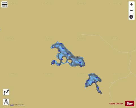 Betchler Lakes depth contour Map - i-Boating App