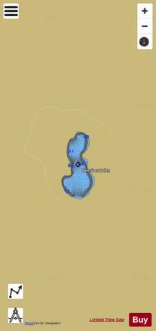 Deerfoot Lake depth contour Map - i-Boating App
