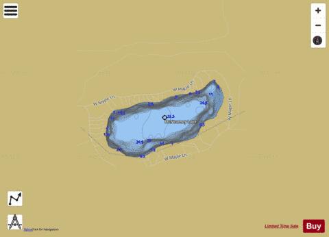 McNearney Lake depth contour Map - i-Boating App