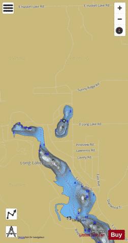 Bluegill Lake depth contour Map - i-Boating App