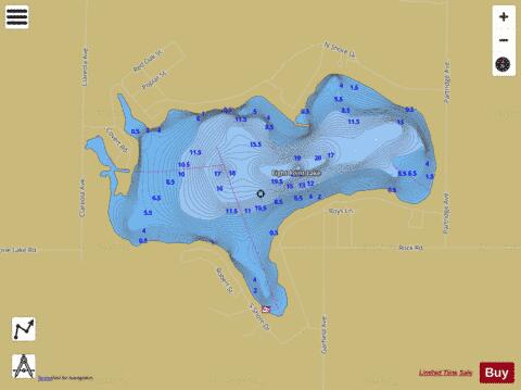 Eight Point Lake depth contour Map - i-Boating App