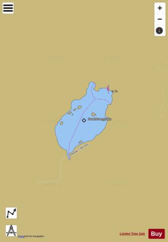 Sandstrom Lake depth contour Map - i-Boating App