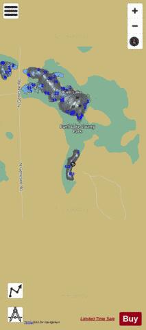 Ligon's Lake depth contour Map - i-Boating App