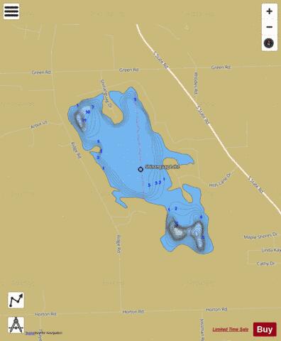 Shinanguag Lake depth contour Map - i-Boating App