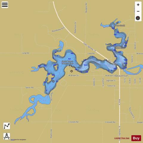 Ross Lake depth contour Map - i-Boating App