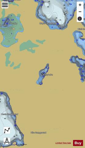 Hay Lake depth contour Map - i-Boating App
