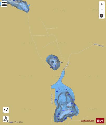 Buck Lake depth contour Map - i-Boating App